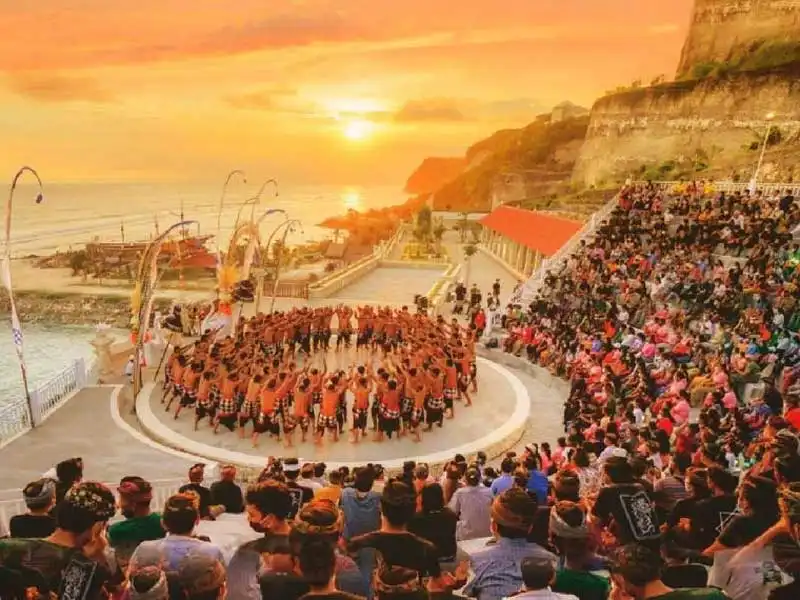melasti beach kecak dance